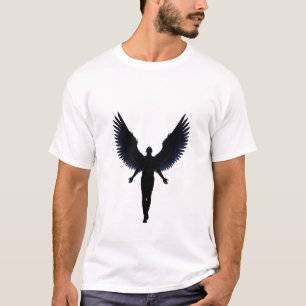 Engelenvleugels Silhouette T-shirt – Donkere Minim