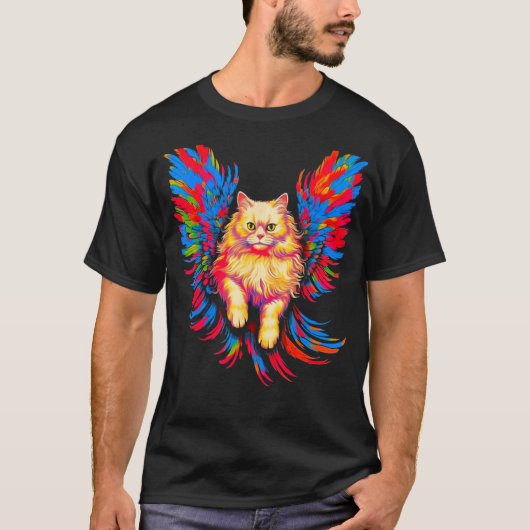 Engelenvleugels van Perzische kat T-shirt (Voorkant)