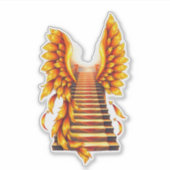 engelenvleugels voor Vaderdag Sticker (Voorkant)