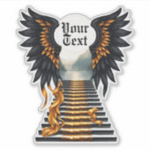 engelenvleugels voor Vaderdag Sticker (Voorkant)