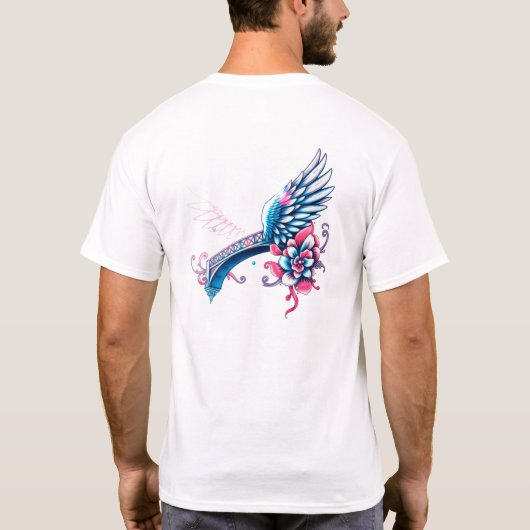 engelenvleugels voor Vaderdag T-shirt (Achterkant)