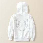 Engelenvleugels witte hoodie (Laag Achter)