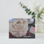 Engelenvoedselcake Uitnodiging Briefkaart (Staand voorkant)