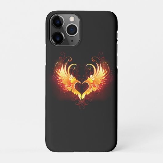 Engelenvuurhart met vleugels iPhone hoesje (Achterkant)