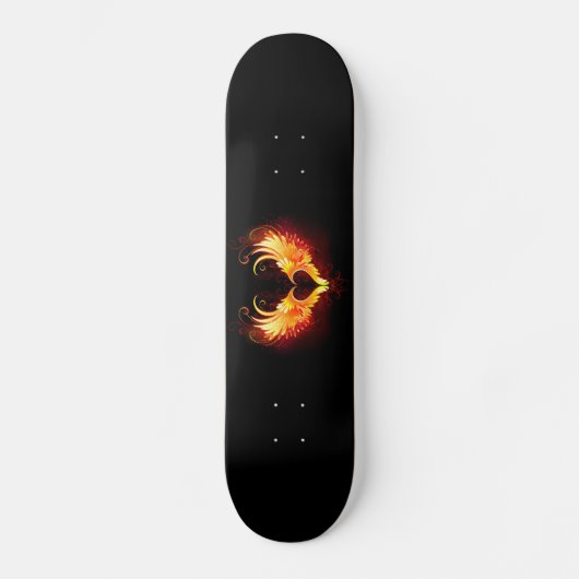 Engelenvuurhart met vleugels persoonlijk skateboard (Voorkant)