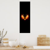 Engelenvuurhart met vleugels poster (Keuken)