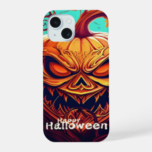 Engelgezichtige Sinaasappelkleurige Pompoen voor H iPhone 15 Case