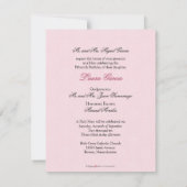 ENGELH Roze Rose Damask Quinceanera Uitnodiging (Achterkant)