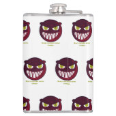 Engelig monster slaapt nooit. heupfles (Achterkant)