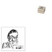 engelig schurk cartoon rubberstempel (Gestempeld)