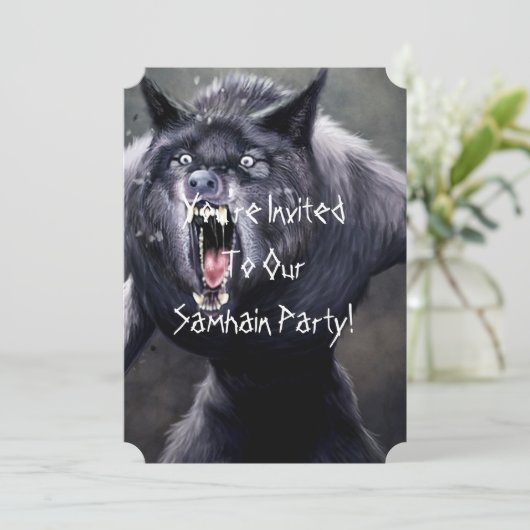 engelig weerwolf kaart (Staand voorkant)