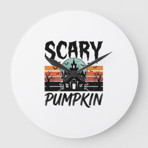 Engelige Pompoen Vintage Geheime Huis Halloween De Grote Klok