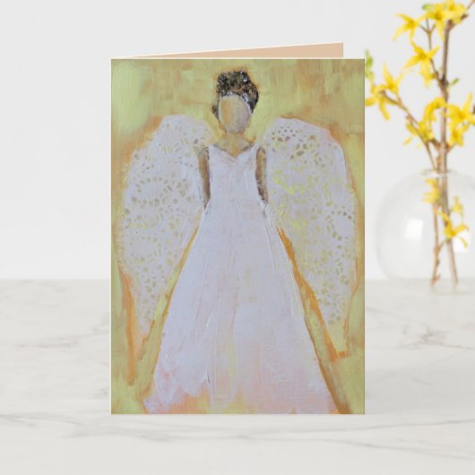 Engelkaart Blank Kaart (Gele Bloem)