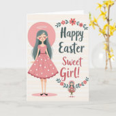 Engelkaart met lente wensen kaart (Gele Bloem)