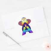 Engelletter A Ronde Sticker (Envelop)