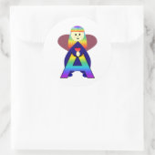 Engelletter A Ronde Sticker (Tas)