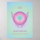 Engelnummer Aura Poster 222 uitlijning (Voorkant)
