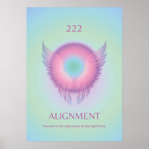 Engelnummer Aura Poster 222 uitlijning