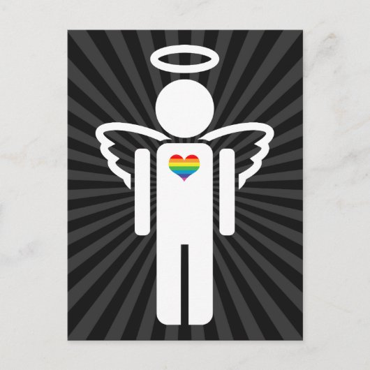 engelpictogram. briefkaart (Voorkant)