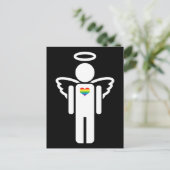 engelpictogram. briefkaart (Staand voorkant)