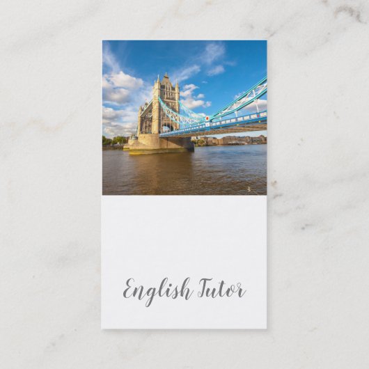 Engels aanpasbaar visitekaartje onderwijzen (Achterkant)