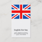 Engels aanpasbaar visitekaartje onderwijzen (Voorkant)