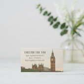 Engels aanpasbaar visitekaartje onderwijzen (Staand voorkant)