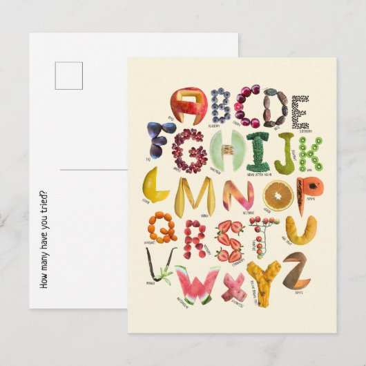 Engels alfabet briefkaart (Voorkant / Achterkant)