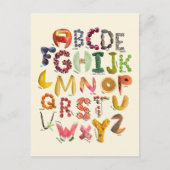 Engels alfabet briefkaart (Voorkant)