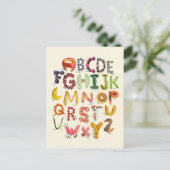 Engels alfabet briefkaart (Staand voorkant)
