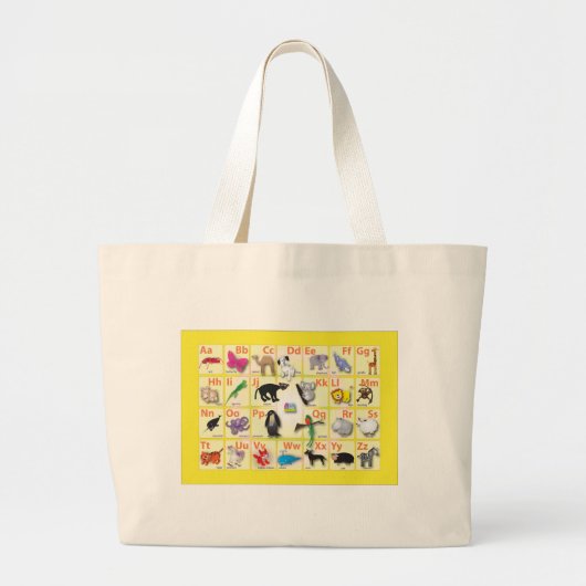 Engels alfabet grote tote bag (Voorkant)