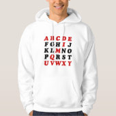 Engels alfabet hoodie (Voorkant)