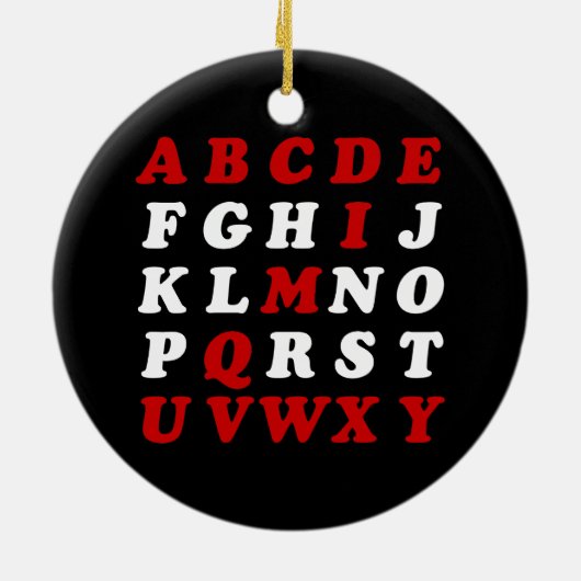 Engels alfabet keramisch ornament (Achterkant)