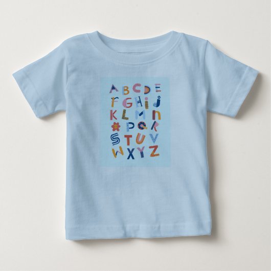 Engels alfabet kinder t-shirt (Voorkant)