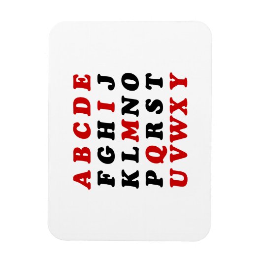 Engels alfabet magneet (Verticaal)
