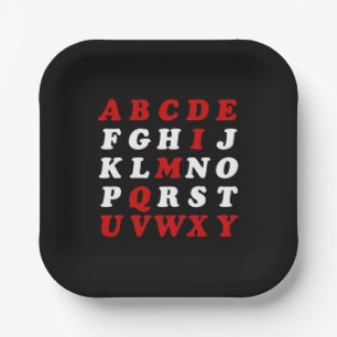 Engels alfabet papieren bordje