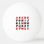 Engels alfabet pingpongbal (Voorkant)