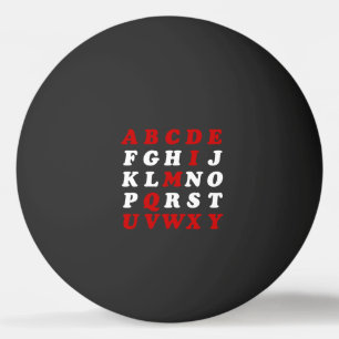 Engels alfabet pingpongbal
