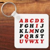 Engels alfabet sleutelhanger (Voorkant)