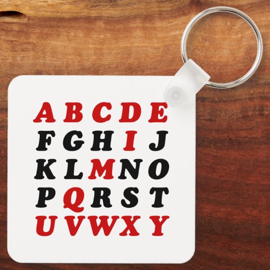Engels alfabet sleutelhanger (Achterkant)