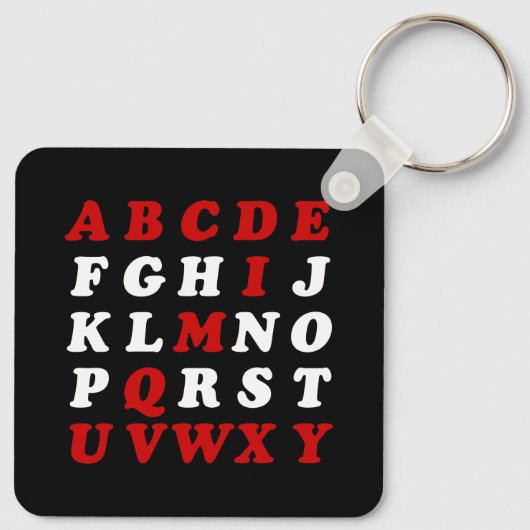 Engels alfabet sleutelhanger (Achterkant)