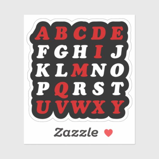 Engels alfabet sticker (Vel)