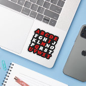 Engels alfabet sticker (Laptop met iPhone)