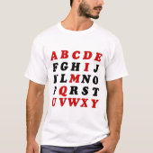 Engels alfabet t-shirt (Voorkant)