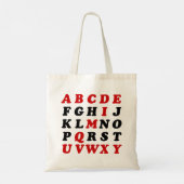 Engels alfabet tote bag (Achterkant)