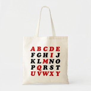 Engels alfabet tote bag