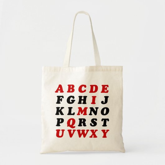 Engels alfabet tote bag (Voorkant)