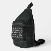 Engels alfabet zwart sling bag (Rechterhoek)