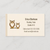 Engels, alfabetisering, of leesleraar visitekaartje (Voorkant)