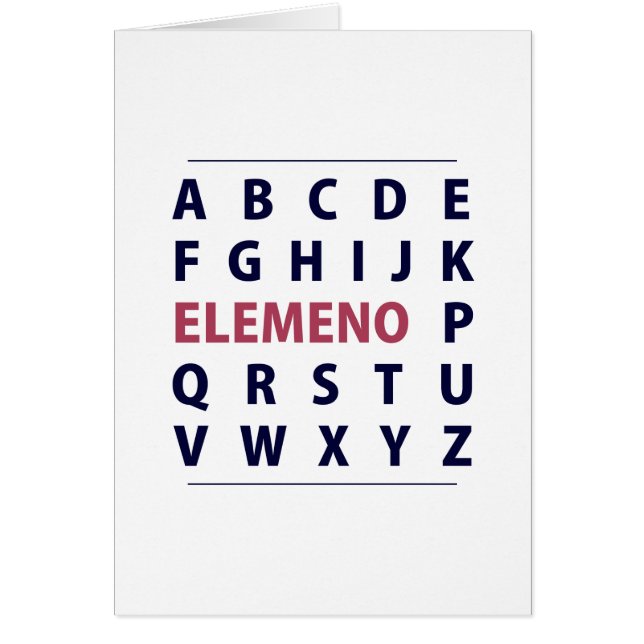 Engels Alphapbet ELEMENO Song (Voorkant)